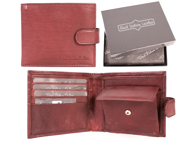 (image for) 026 BROWN REAL ITALIAN LEATHER WALLET - S103